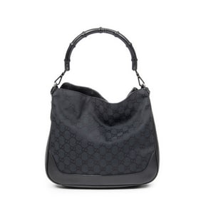 GUCCI BAMBOO CANVAS SHOULDER BAG