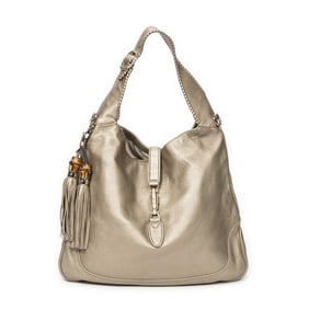 GUCCI JACKIE HOBO CALF LEATHER SHOULDER BAG