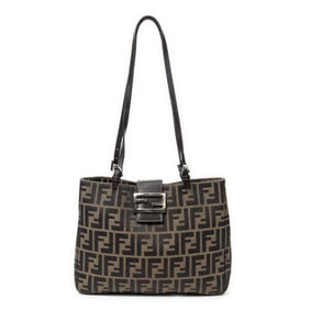 FENDI SQUARE OPEN TOTE CANVAS SHOULDER BAG