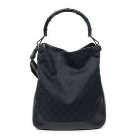 GUCCI BAMBOO 2-WAY CANVAS SHOULDER BAG