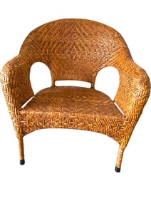 HANDWOVEN RATTAN ACCENT CHILDS CHAIR