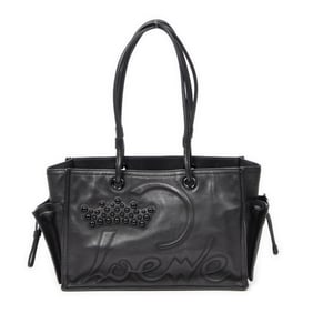 LOEWE CROWN TOTE CALF LEATHER SHOULDER BAG