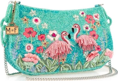 NEW! MARY FRANCES FLIRTY FLAMINGO CROSSBODY