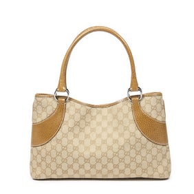 GUCCI JACQUARD HOBO CANVAS SHOULDER BAG