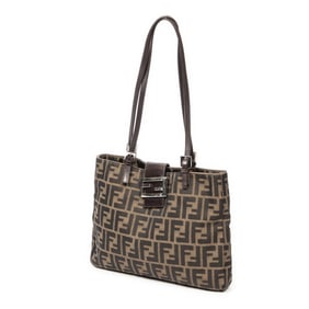 FENDI SQUARE TOTE CANVAS SHOULDER BAG