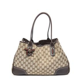 GUCCI WEB PRINCY CANVAS SHOULDER BAG