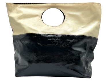 KATE SPADE BLACK & WHITE PATENT LEATHER HANDBAG