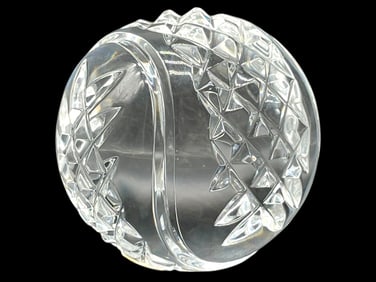WATERFORD CRYSTAL TENNIS BALL PAPERWEIGHT 2.5"