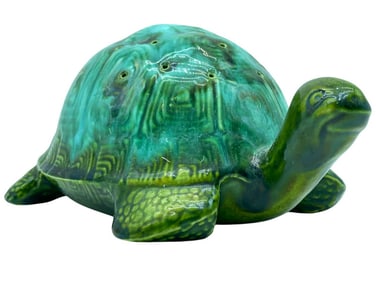 VINTAGE MID MOD CERAMIC TURTLE CACHE HOLDER 6"