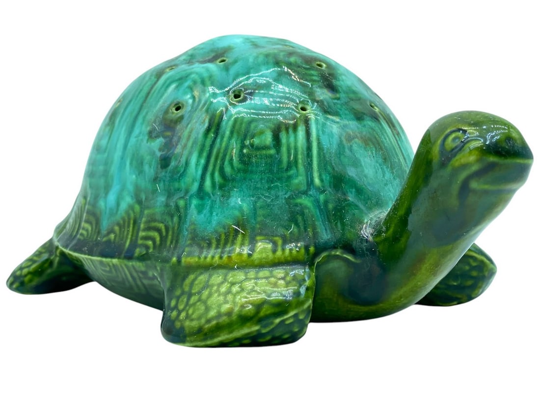 VINTAGE MID MOD CERAMIC TURTLE CACHE HOLDER 6" (1 of 7)