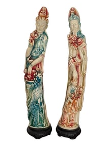 PAIR OF VINTAGE CHINESE IMPERIAL FIGURES