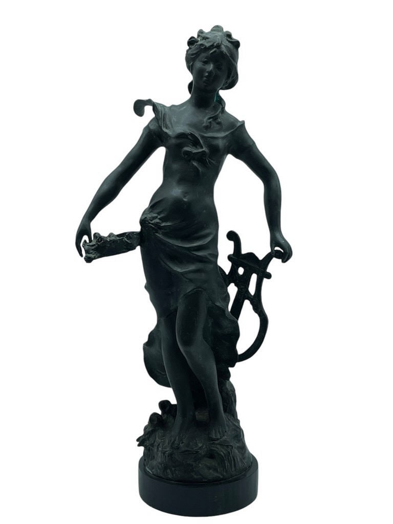 MOREAU LES MUSES GREEK GODDESS BRONZE STATUE 24" (1 of 8)