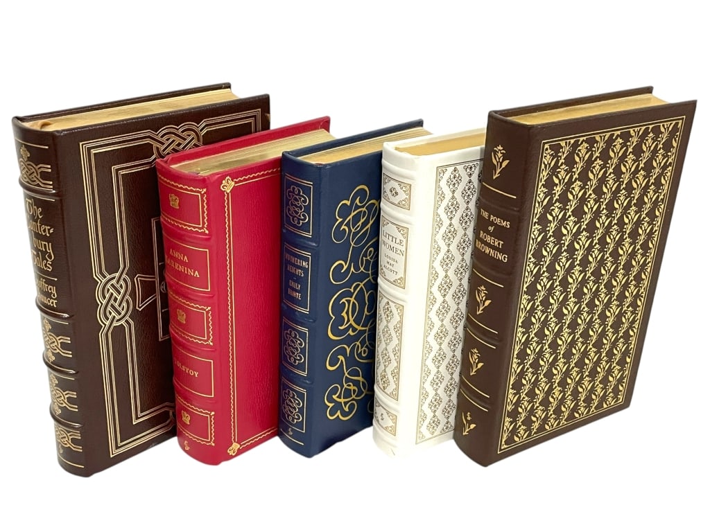 5 VINTAGE LEATHER-BOUND CLASSIC BOOKS (1 of 7)