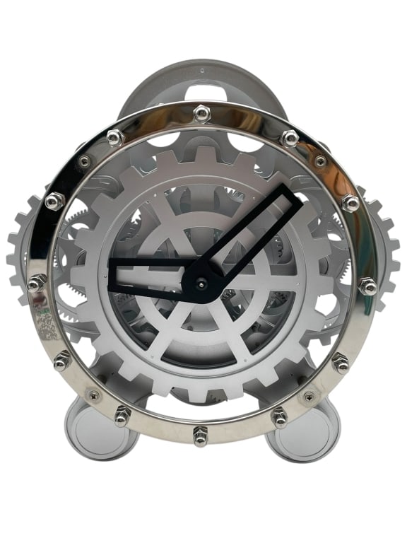 TWO FEET ROTATING GEARS TABLE CLOCK 11" (1 of 7)