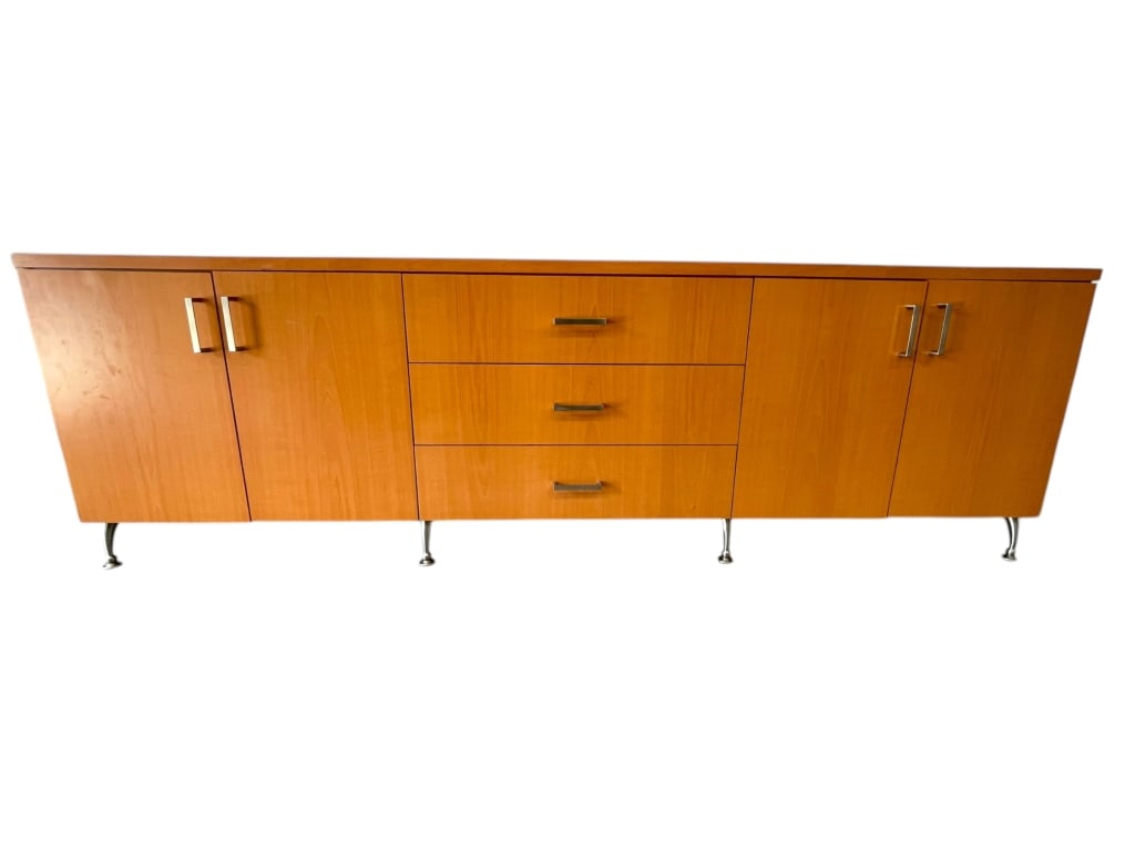 MID MOD TEAK STYLE SIDEBOARD 84" (1 of 10)