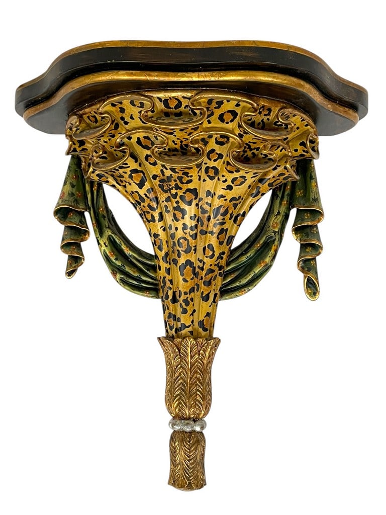 LEOPARD WALL SCONCE BRACKET SHELF 16" (1 of 7)