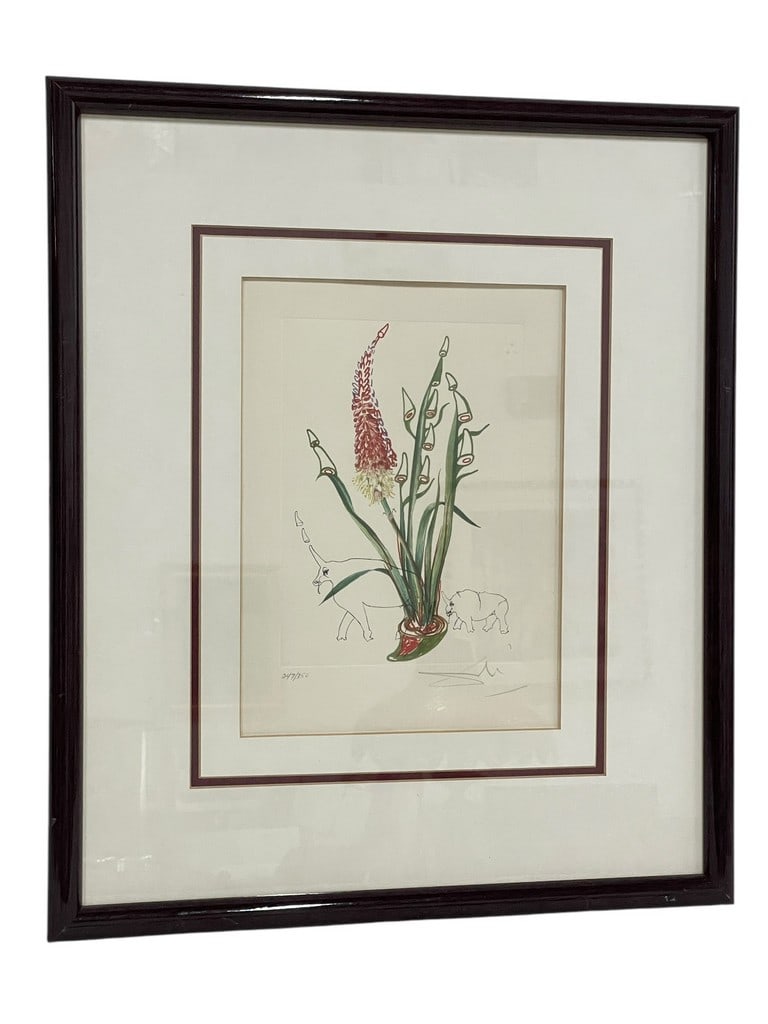 SALVADOR DALI SIGNED RHINOCEROS STOCK ETCHING 20" (1 of 6)