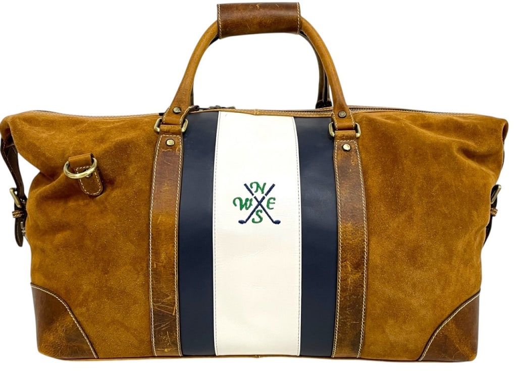 FH WADSWORTH LEATHER GOLF WEEKENDER DUFFEL (1 of 10)
