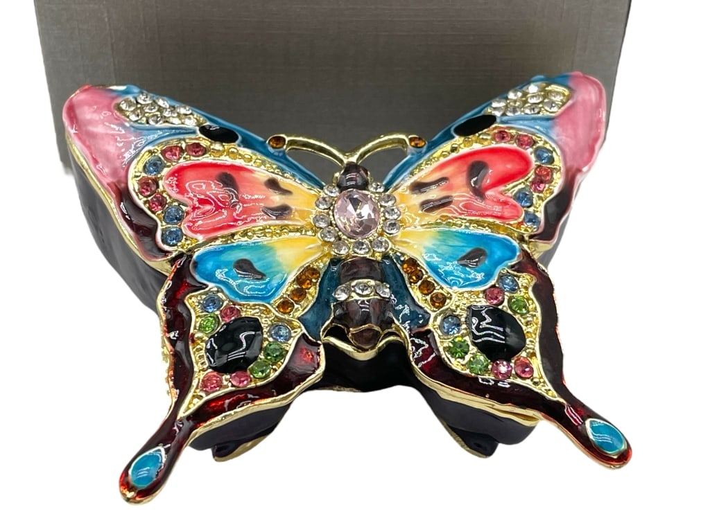NEW! JAY STRONGWATER STYLE BUTTERFLY TRINKET BOX (1 of 7)