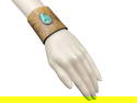 LEATHER ADJUSTABLE BRACELET WITH TURQUOISE