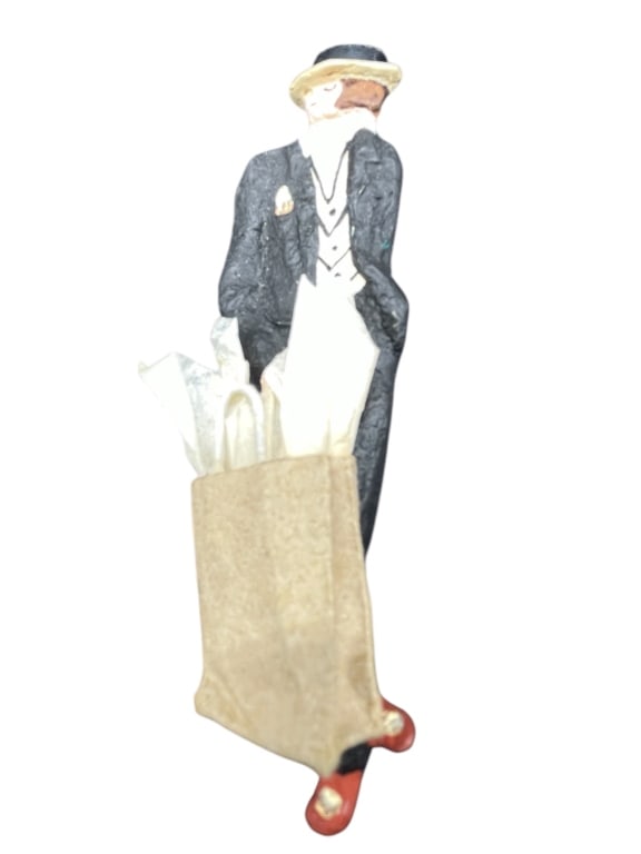 SIGNED M. SYME JEWELRY LADY SHOPPING FASHION BROOC (1 of 4)