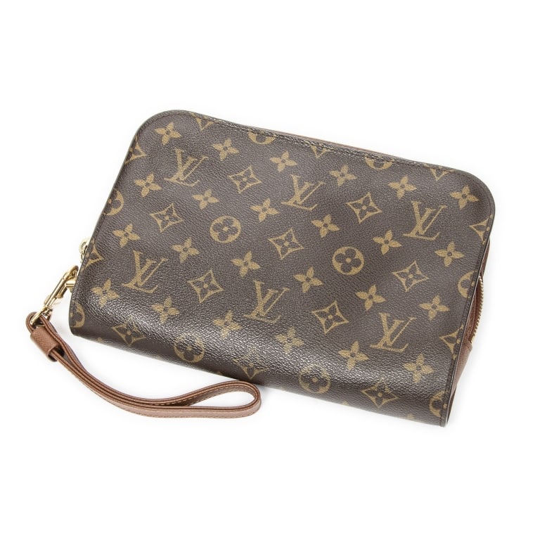 LOUIS VUITTON ORSAY BROWN COATED CANVAS POUCH (1 of 5)