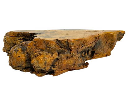 RICHARD ROTHBARD BURL ABSTRACT PUZZLE BOX 16": RICHARD ROTHBARD BURL ABSTRACT PUZZLE BOX 16" -VERY GOOD PRE OWNED CONDITION -APPROX 16" -A STUNNING HAND-CARVED BURL WOOD PUZZLE BOX WITH INTRICATE HIDDEN COMPARTMENTS. FEATURING A NATURAL, ORGANIC S