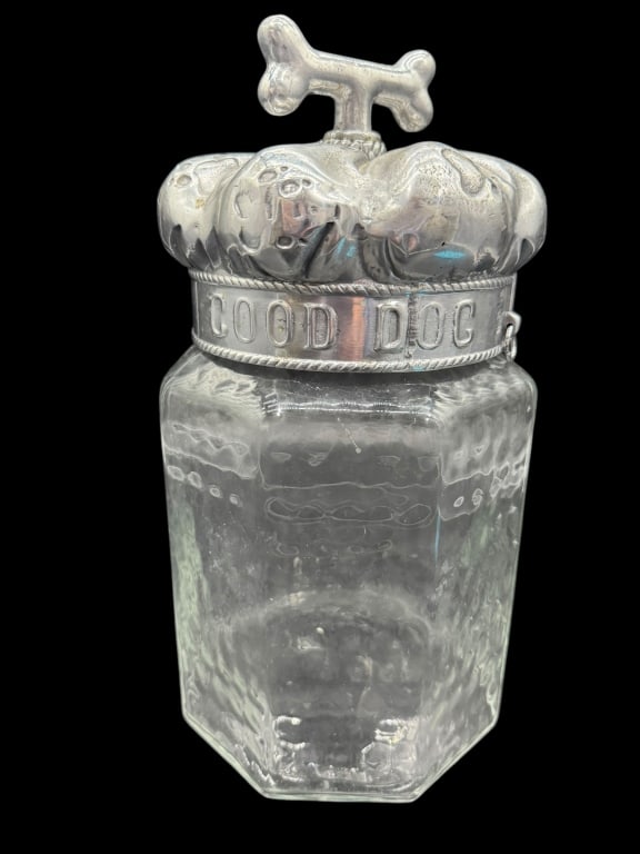 ARTHUR COURT "GOOD DOG" GLASS BISCUIT JAR (1 of 5)