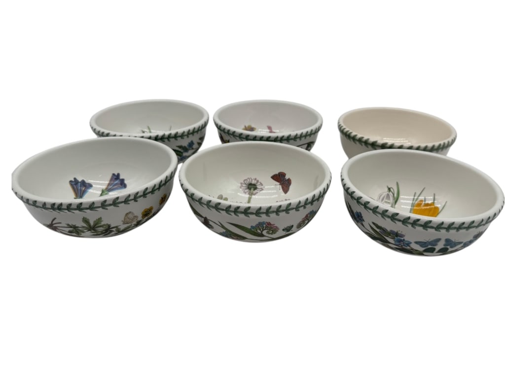 PORTMEIRION BOTANIC GARDEN  SET OF 6 BOWLS (1 of 3)