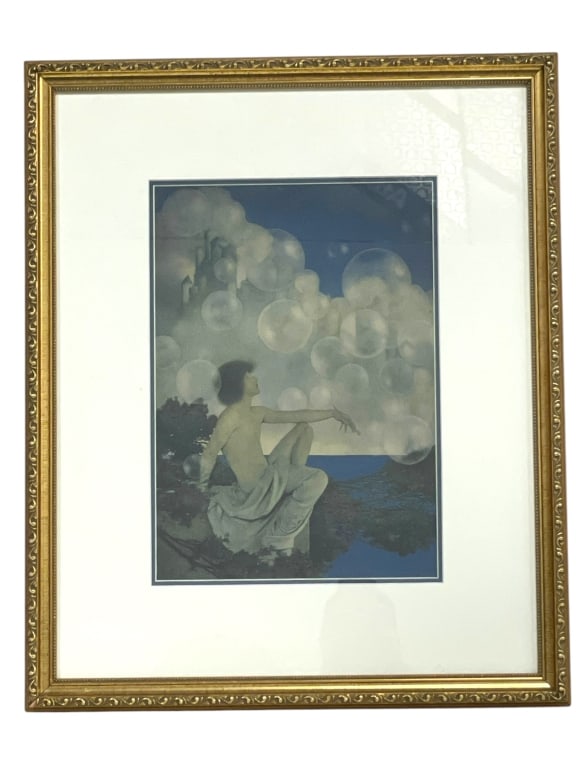 MAXFIELD PARRISH AIR CASTLES FRAMED PRINT 25.5" (1 of 5)