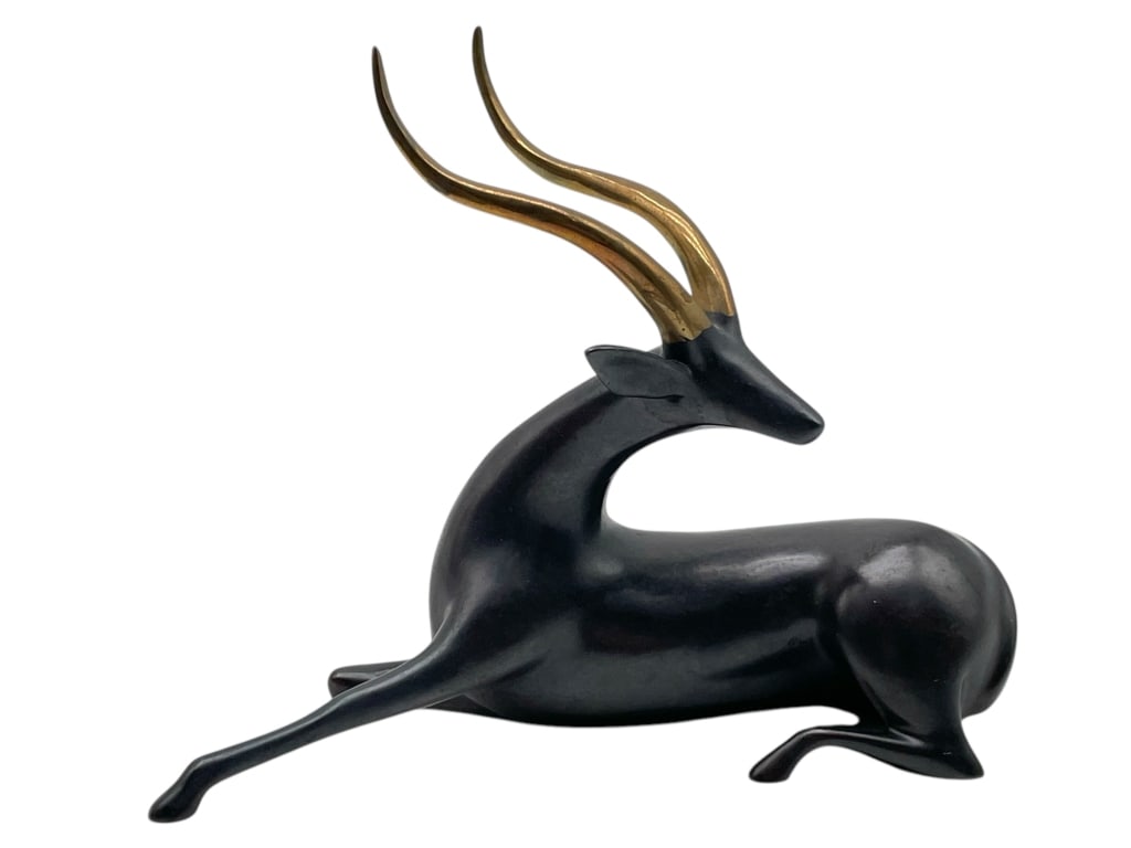 LOET VANDERVEEN BRONZE ANTELOPE FIGURINE 7.5" (1 of 7)