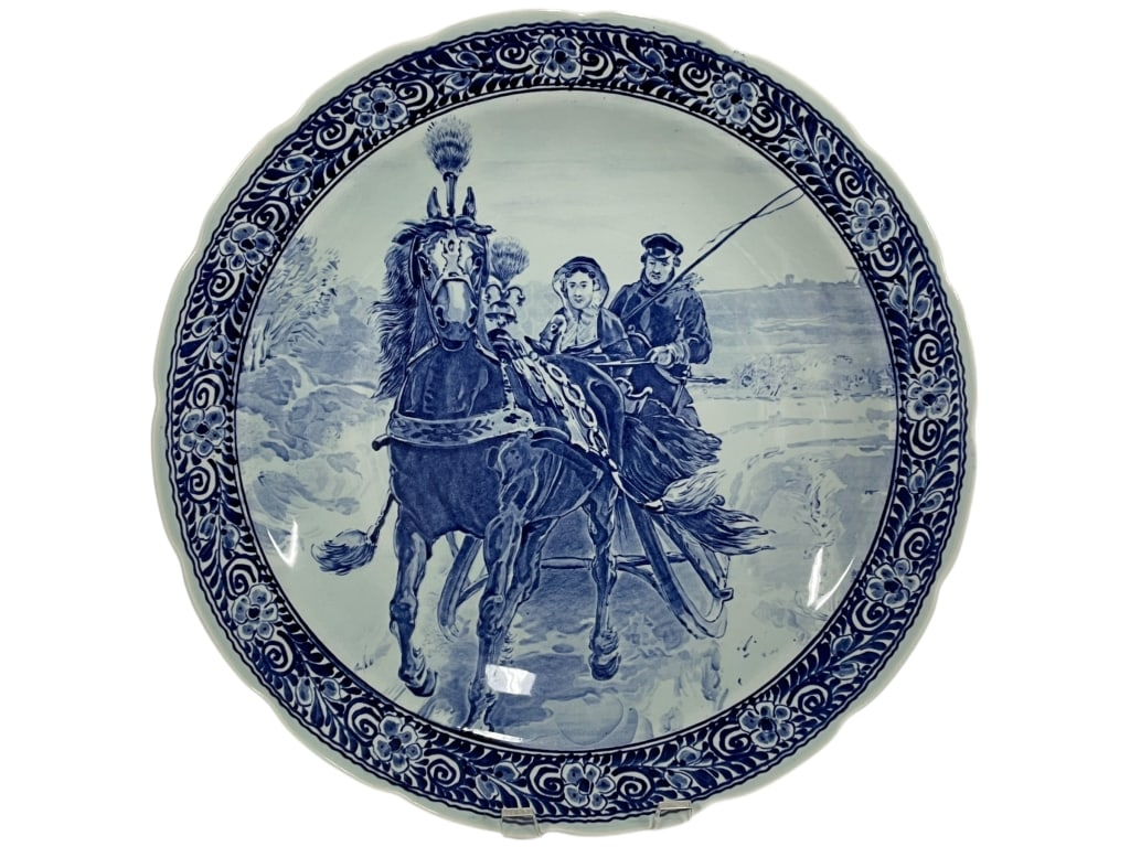 VINTAGE LARGE DELFTS PLATTER 15.5" (1 of 7)