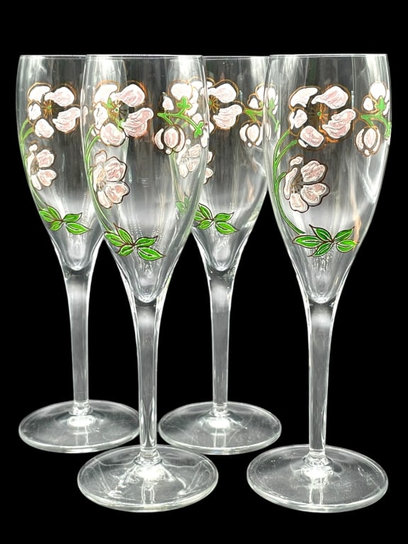 PERRIER JOUET BELLE EPOQUE CHAMPAGNE FLUTES (4) (1 of 4)