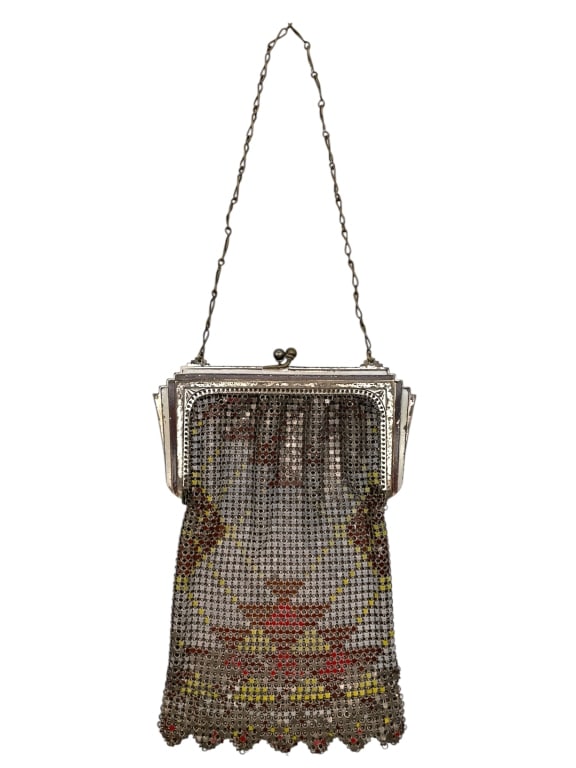 VINTAGE WHITING & DAVIS MESH FLAPPER BAG 6" (1 of 10)