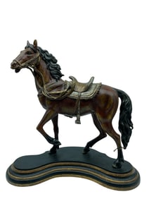 CASTILIAN BRONZE FINISH HORSE SCULPTURE 18"
