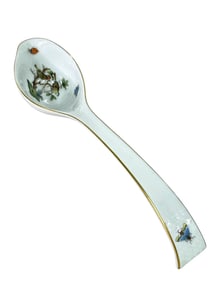 HEREND ROTHSCHILD BIRD PORCELAIN SOUP LADLE 9"