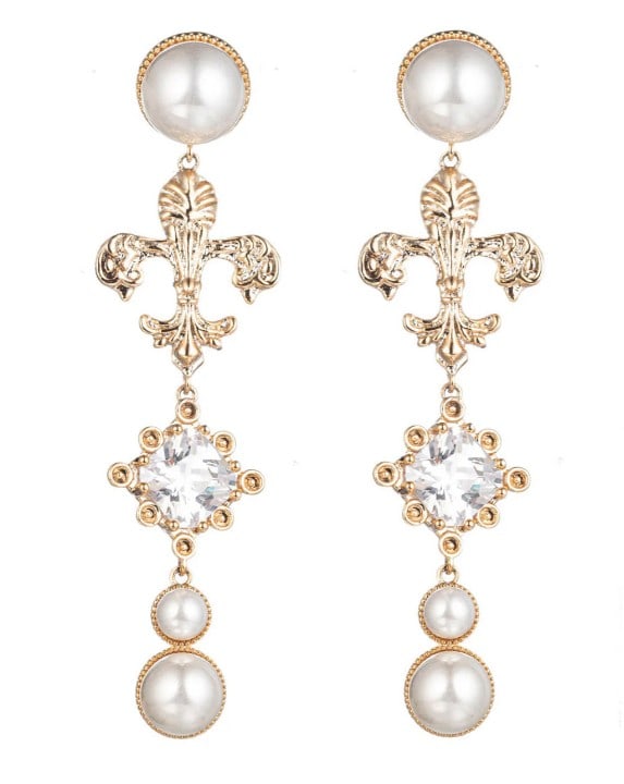 NEW! EYECANDY FLEUR DE LIS EARRINGS (1 of 3)