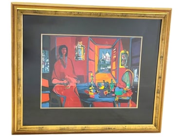MARCEL MOULY L' INTERIEUR VENITIEN LITHO PRINT 44"