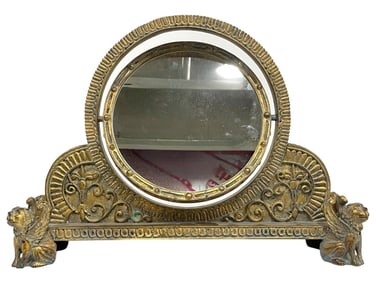 VINTAGE ASIAN STYLE VANITY MIRROR 25"