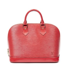 LOUIS VUITTON ALMA PM RED EPI LEATHER HANDBAG
