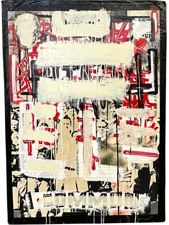 D. PULEO MIXED MEDIA PAINTING COMMON 41.5" (1 of 7)