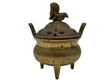 VINTAGE BRASS INCENSE BURNER 5"
