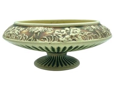 ROSEVILLE POTTERY DONATELLO PEDESTAL COMPOTE 11"