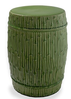 VINTAGE STYLE PORCELAIN BAMBOO GARDEN STOOL 20" (1 of 3)