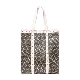 BURBERRY COATED CANVAS SHOULDER BAG