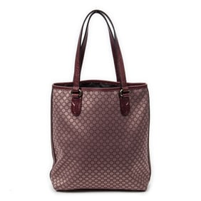 CELINE RED CANVAS SHOULDER BAG