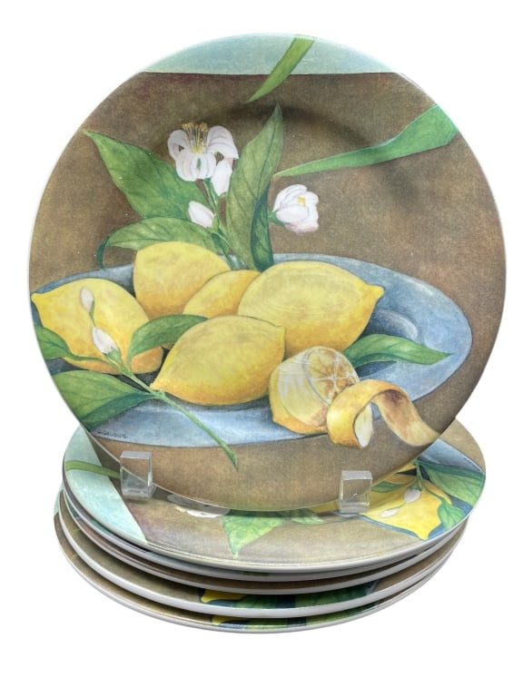 GIEN LES CITRONS PLATES 8" SET OF 6: GIEN LES CITRONS PLATES 8" SET OF 6 -VERY GOOD PRE OWNED CONDITION -SET OF 6 PLATES -APPROX 8" -JA 030335 ***Please note that due to limited storage space, all items must be picked up within 14 days o