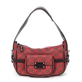 LOEWE ANAGRAM HOBO COATED CANVAS SHOULDER BAG