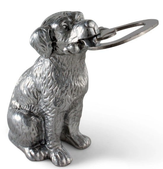NEW IN BOX LABRADOR RETRIEVER BOTTLE OPENER: The Labrador retriever is the most popular breed in America, and this fetching Labrador bottle opener from Arthur Court is sure to win the hearts of all who see it. When you come home dog-tired, trust