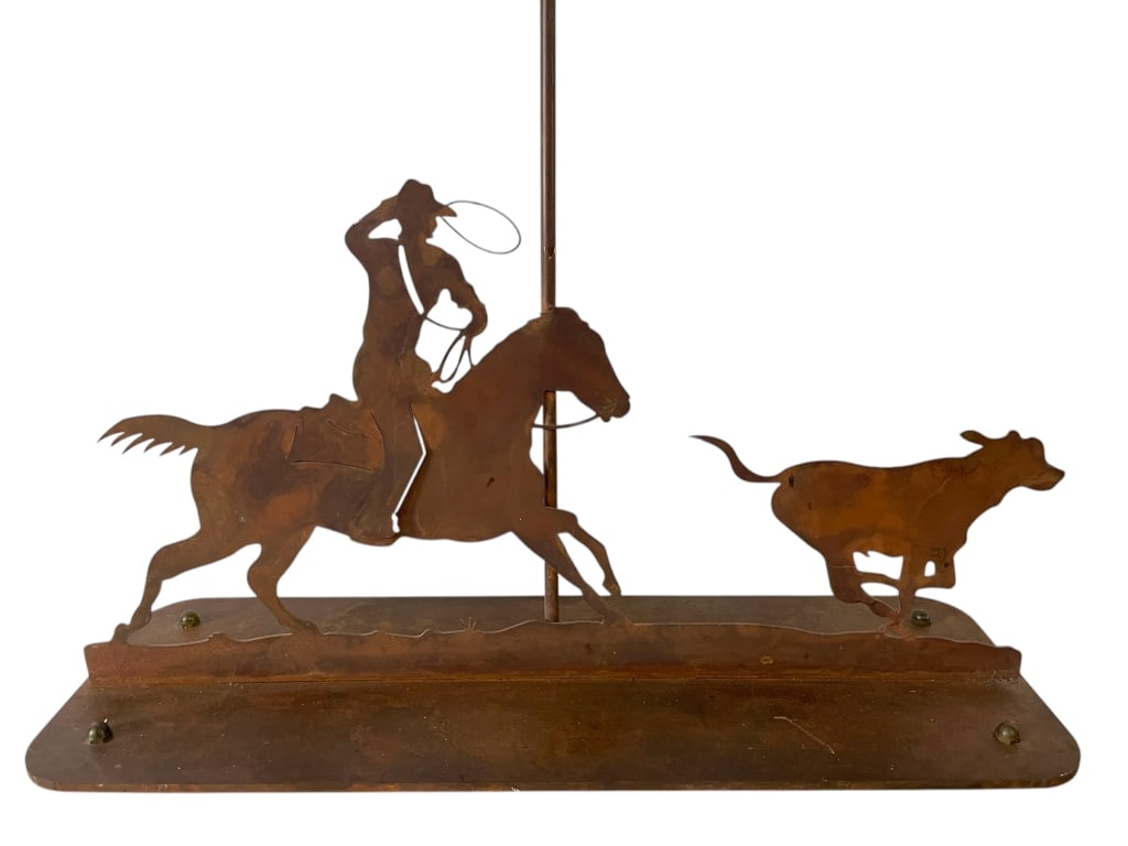 METAL COWBOY RODEO TABLE LAMP (1 of 9)
